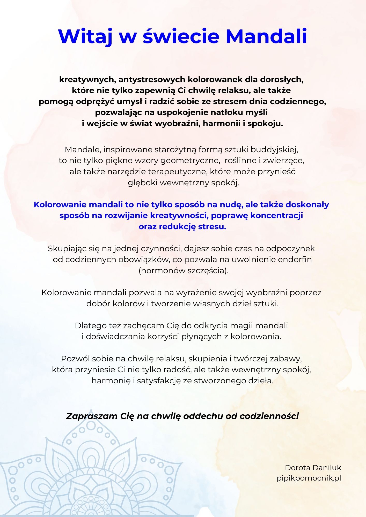 "102 Mandale - Czas na relaks". Antystresowe kolorowanki dla dorosłych. - obrazek 2