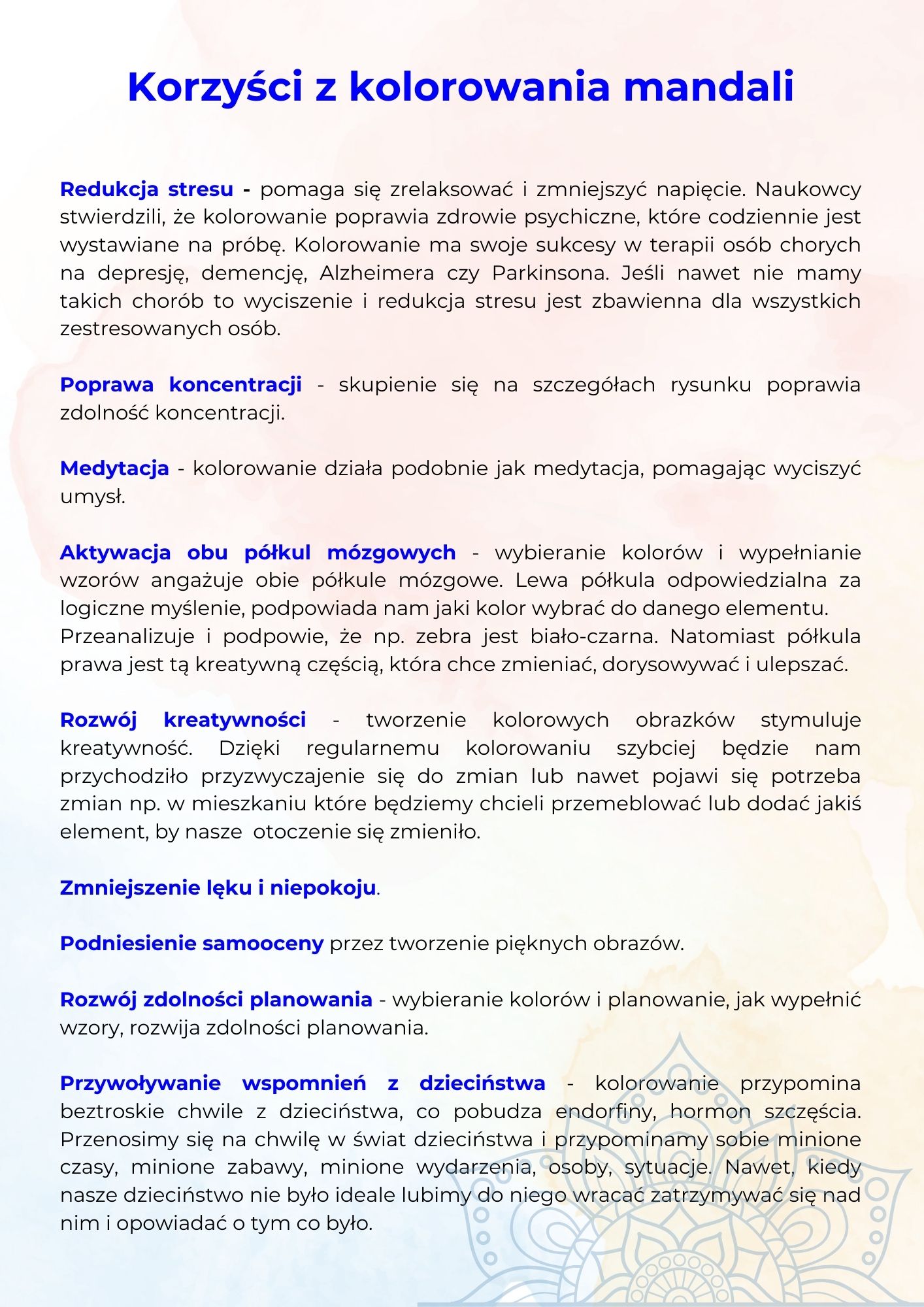 "102 Mandale - Czas na relaks". Antystresowe kolorowanki dla dorosłych. - obrazek 3